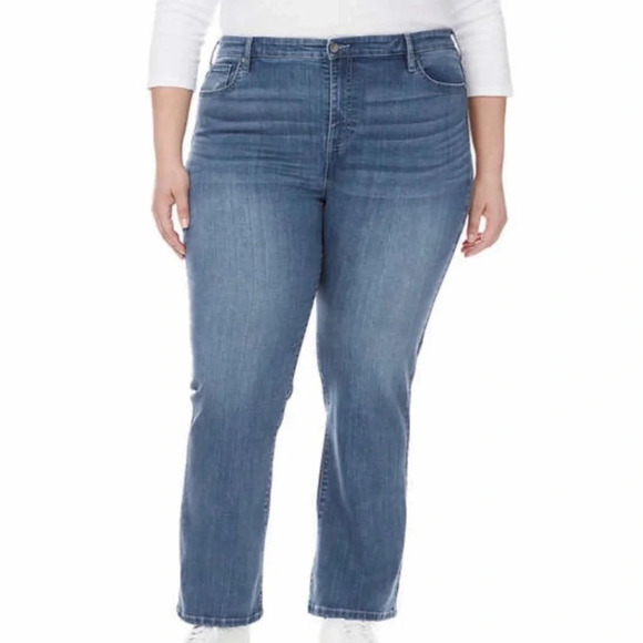 Buffalo David Bitton Alyssa Stretch High Rise Straight Leg Jeans - Picture 1 of 11